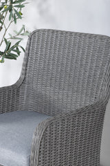Wembley Outdoor - Essstuhl - grau/Weidengeflecht - Outdoor - Essstühle - ALVAHOME