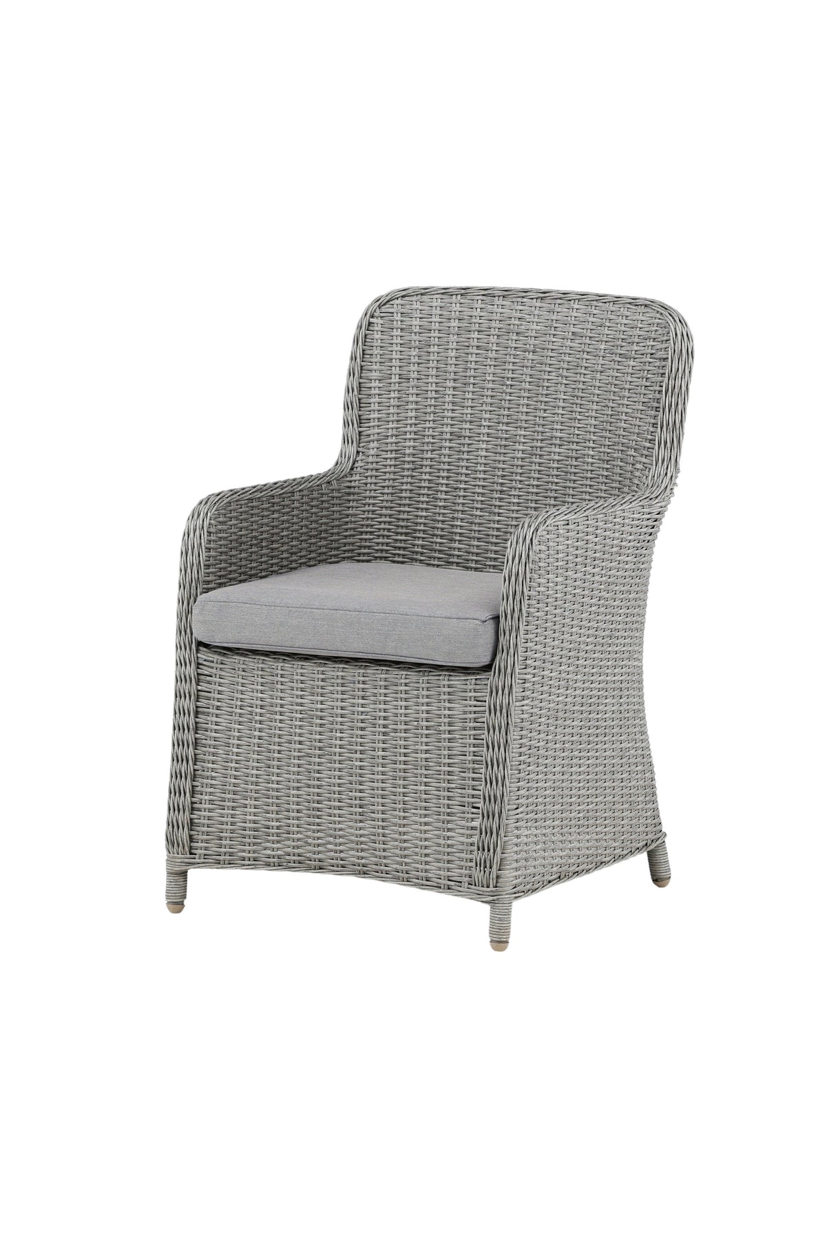 Wembley Outdoor - Essstuhl - grau/Weidengeflecht - Outdoor - Essstühle - ALVAHOME