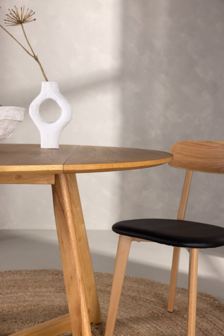 Yakidon runder Esstisch - braun/Gummi - Holz - Runde Esstische - ALVAHOME