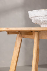 Yakidon runder Esstisch - braun/Gummi - Holz - Runde Esstische - ALVAHOME