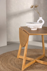 Yakidon runder Esstisch - braun/Gummi - Holz - Runde Esstische - ALVAHOME
