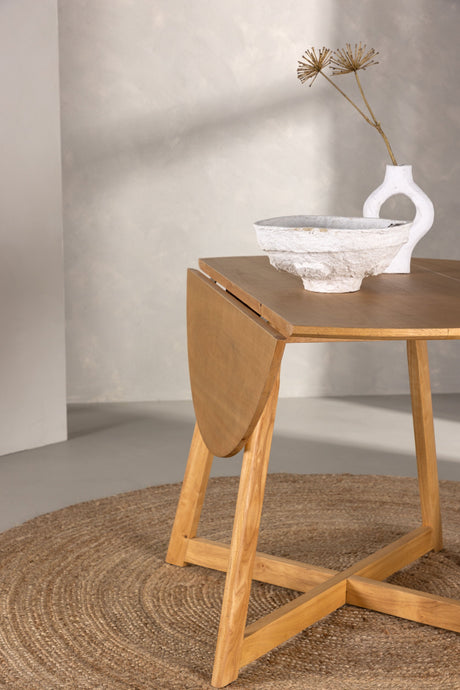 Yakidon runder Esstisch - braun/Gummi - Holz - Runde Esstische - ALVAHOME