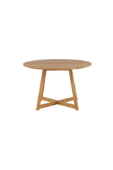 Yakidon runder Esstisch - braun/Gummi - Holz - Runde Esstische - ALVAHOME