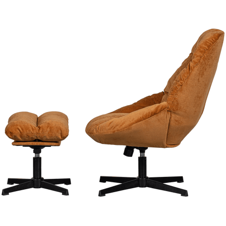 Yaro Relaxsessel mit Hocker - ingwer - Relaxsessel - ALVAHOME