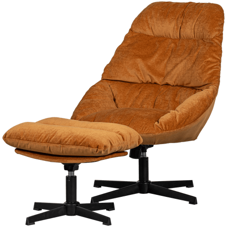 Yaro Relaxsessel mit Hocker - ingwer - Relaxsessel - ALVAHOME