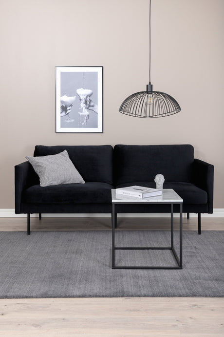 Zoom 2 - Sitzer Sofa - schwarz/Polyester - Samt - 2 - Sitzer Sofas - ALVAHOME