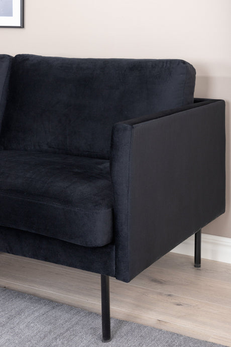 Zoom 2 - Sitzer Sofa - schwarz/Polyester - Samt - 2 - Sitzer Sofas - ALVAHOME