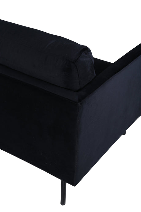 Zoom 2 - Sitzer Sofa - schwarz/Polyester - Samt - 2 - Sitzer Sofas - ALVAHOME