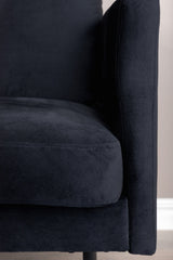 Zoom 2 - Sitzer Sofa - schwarz/Polyester - Samt - 2 - Sitzer Sofas - ALVAHOME