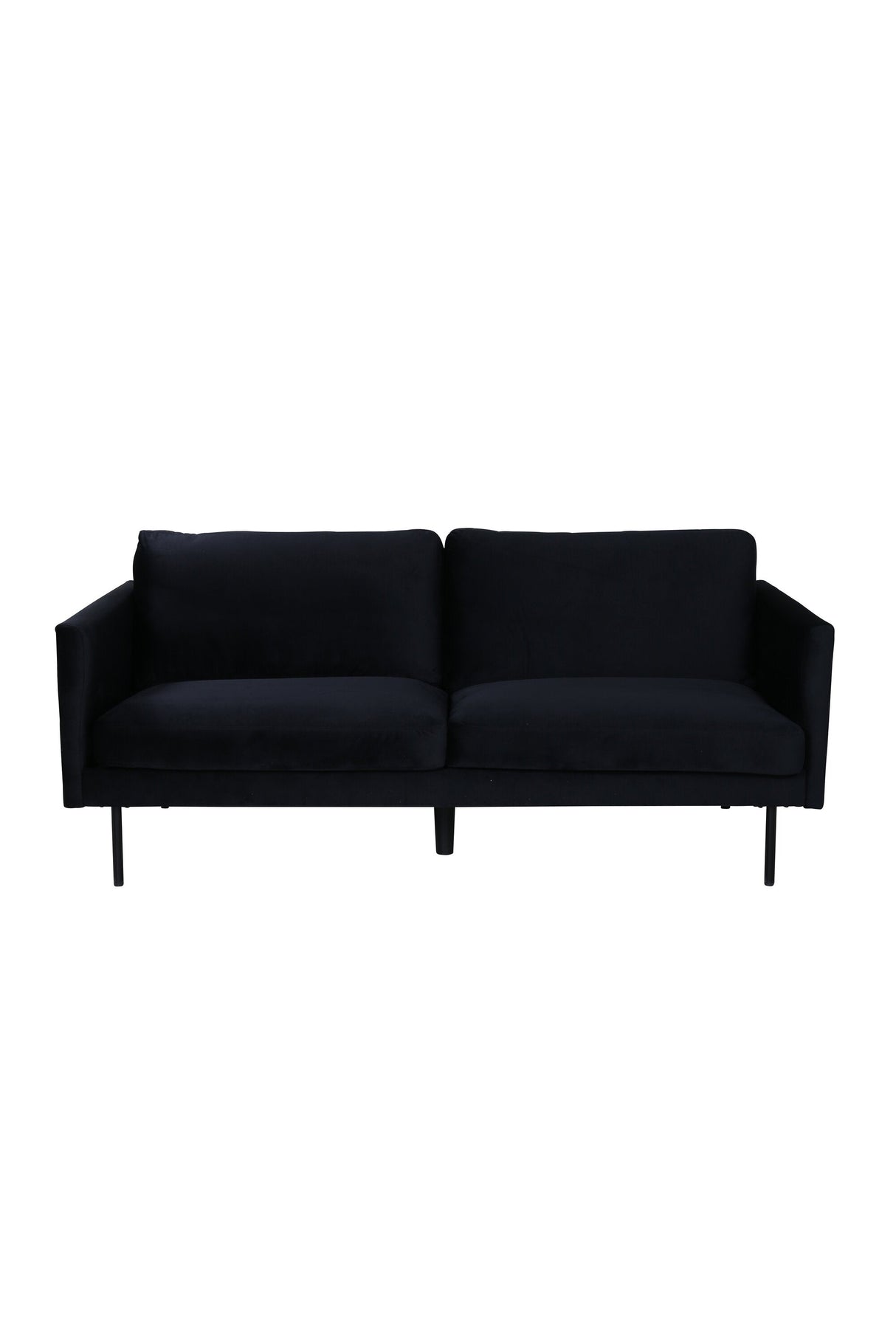 Zoom 2 - Sitzer Sofa - schwarz/Polyester - Samt - 2 - Sitzer Sofas - ALVAHOME