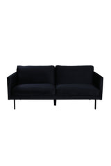 Zoom 2 - Sitzer Sofa - schwarz/Polyester - Samt - 2 - Sitzer Sofas - ALVAHOME