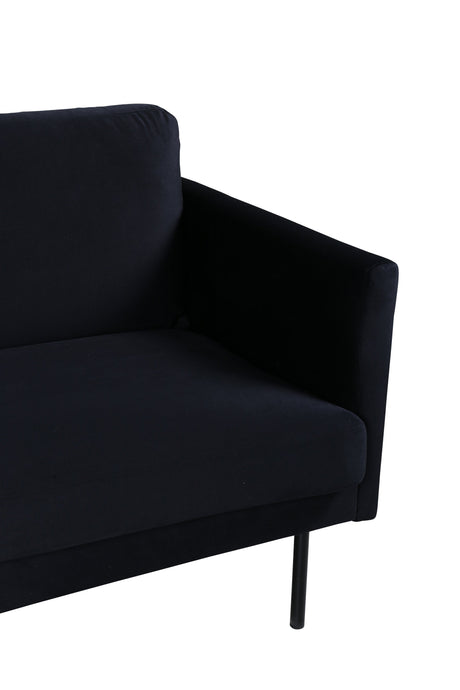 Zoom 2 - Sitzer Sofa - schwarz/Polyester - Samt - 2 - Sitzer Sofas - ALVAHOME