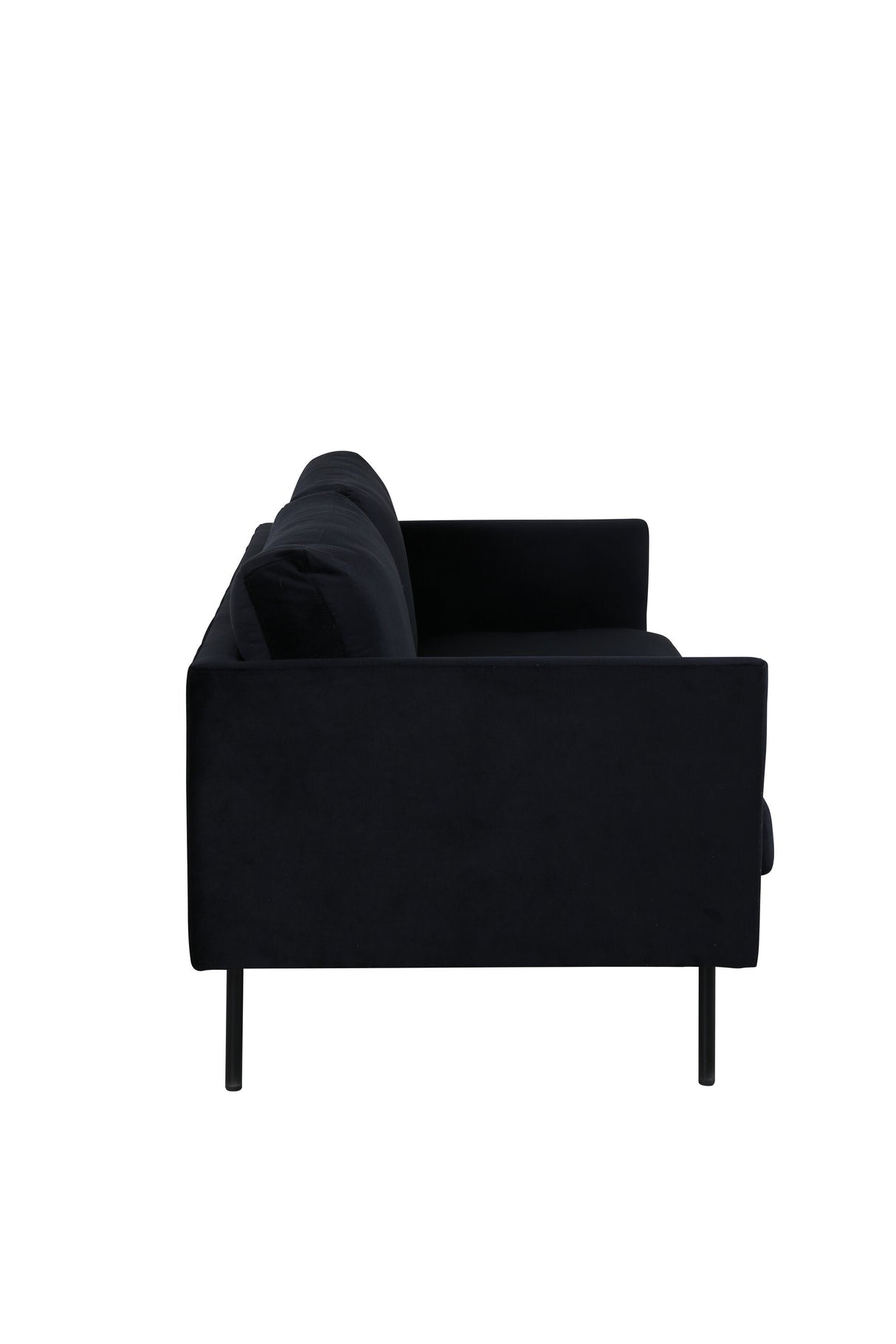 Zoom 2 - Sitzer Sofa - schwarz/Polyester - Samt - 2 - Sitzer Sofas - ALVAHOME