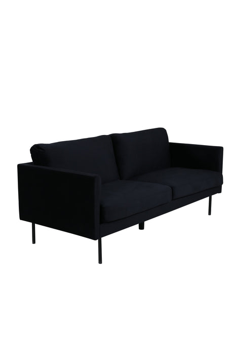 Zoom 2 - Sitzer Sofa - schwarz/Polyester - Samt - 2 - Sitzer Sofas - ALVAHOME
