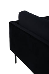 Zoom 2 - Sitzer Sofa - schwarz/Polyester - Samt - 2 - Sitzer Sofas - ALVAHOME