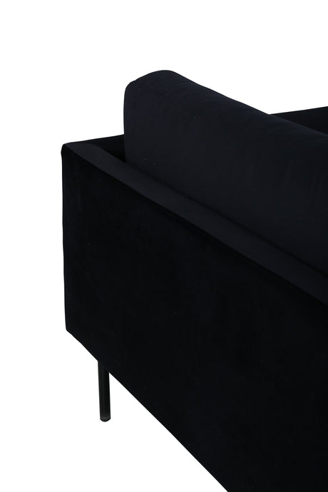 Zoom 2 - Sitzer Sofa - schwarz/Polyester - Samt - 2 - Sitzer Sofas - ALVAHOME