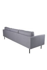 Zoom 3 - Sitzer Sofa - grau/Polyester - 3 - Sitzer Sofas - ALVAHOME