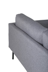 Zoom 3 - Sitzer Sofa - grau/Polyester - 3 - Sitzer Sofas - ALVAHOME