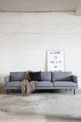 Zoom 3 - Sitzer Sofa - grau/Polyester - 3 - Sitzer Sofas - ALVAHOME