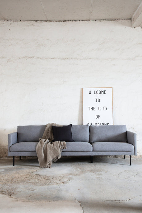 Zoom 3 - Sitzer Sofa - grau/Polyester - 3 - Sitzer Sofas - ALVAHOME