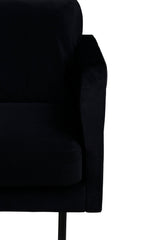 Zoom 3 - Sitzer Sofa - schwarz/Polyester - Samt - 3 - Sitzer Sofas - ALVAHOME
