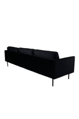 Zoom 3 - Sitzer Sofa - schwarz/Polyester - Samt - 3 - Sitzer Sofas - ALVAHOME
