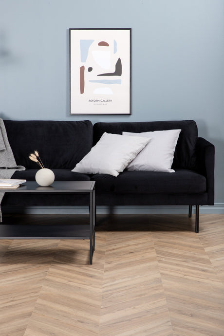 Zoom 3 - Sitzer Sofa - schwarz/Polyester - Samt - 3 - Sitzer Sofas - ALVAHOME