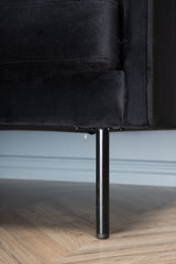 Zoom 3 - Sitzer Sofa - schwarz/Polyester - Samt - 3 - Sitzer Sofas - ALVAHOME