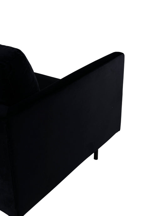 Zoom 3 - Sitzer Sofa - schwarz/Polyester - Samt - 3 - Sitzer Sofas - ALVAHOME