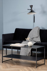 Zoom 3 - Sitzer Sofa - schwarz/Polyester - Samt - 3 - Sitzer Sofas - ALVAHOME