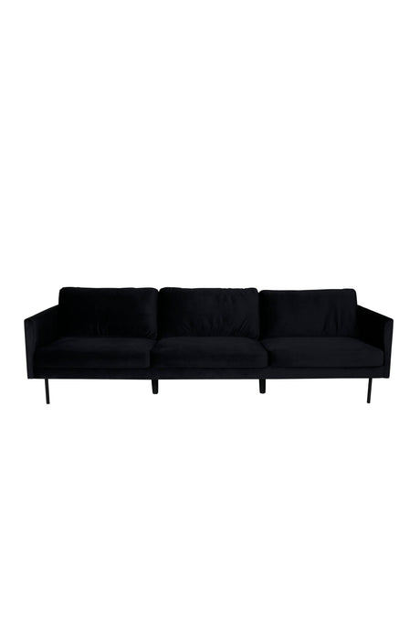 Zoom 3 - Sitzer Sofa - schwarz/Polyester - Samt - 3 - Sitzer Sofas - ALVAHOME