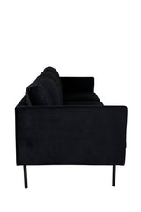 Zoom 3 - Sitzer Sofa - schwarz/Polyester - Samt - 3 - Sitzer Sofas - ALVAHOME