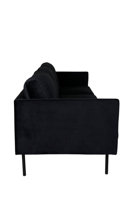 Zoom 3 - Sitzer Sofa - schwarz/Polyester - Samt - 3 - Sitzer Sofas - ALVAHOME