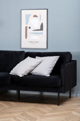 Zoom 3 - Sitzer Sofa - schwarz/Polyester - Samt - 3 - Sitzer Sofas - ALVAHOME