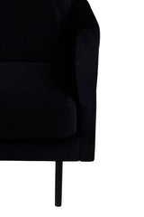 Zoom 3 - Sitzer Sofa - schwarz/Polyester - Samt - 3 - Sitzer Sofas - ALVAHOME