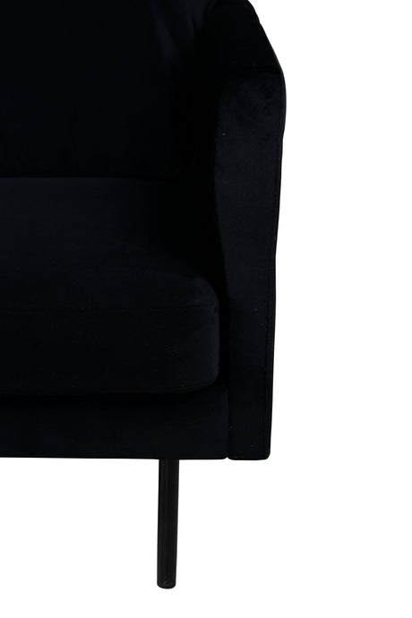 Zoom 3 - Sitzer Sofa - schwarz/Polyester - Samt - 3 - Sitzer Sofas - ALVAHOME