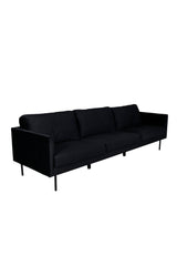 Zoom 3 - Sitzer Sofa - schwarz/Polyester - Samt - 3 - Sitzer Sofas - ALVAHOME