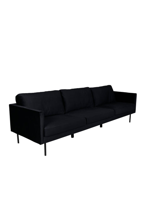 Zoom 3 - Sitzer Sofa - schwarz/Polyester - Samt - 3 - Sitzer Sofas - ALVAHOME