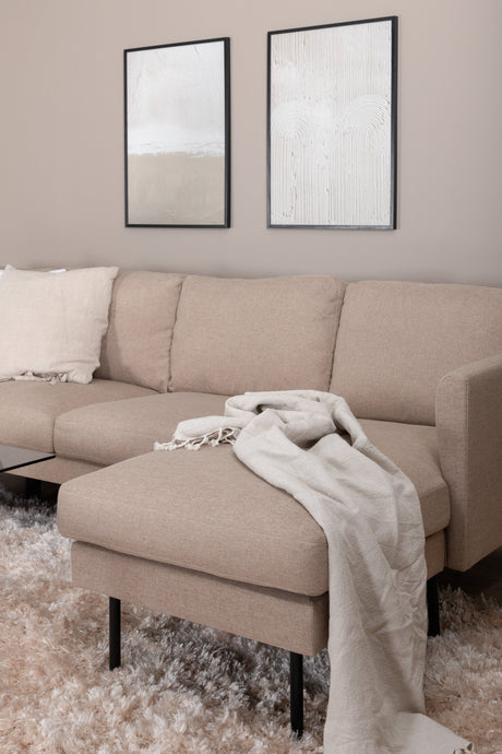 Zoom Chaiselongue Sofa - beige/Polyester - Chaiselongue Sofas - ALVAHOME