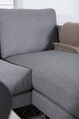 Zoom Chaiselongue Sofa - grau/Polyester - Chaiselongue Sofas - ALVAHOME