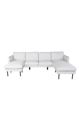 Zoom Chaiselongue Sofa - hellbeige/Polyester - Chaiselongue Sofas - ALVAHOME