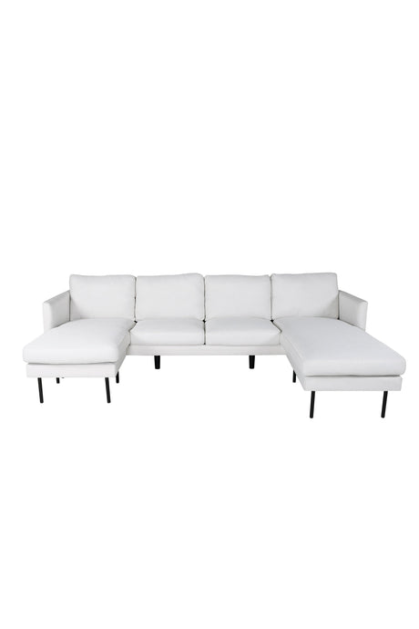 Zoom Chaiselongue Sofa - hellbeige/Polyester - Chaiselongue Sofas - ALVAHOME