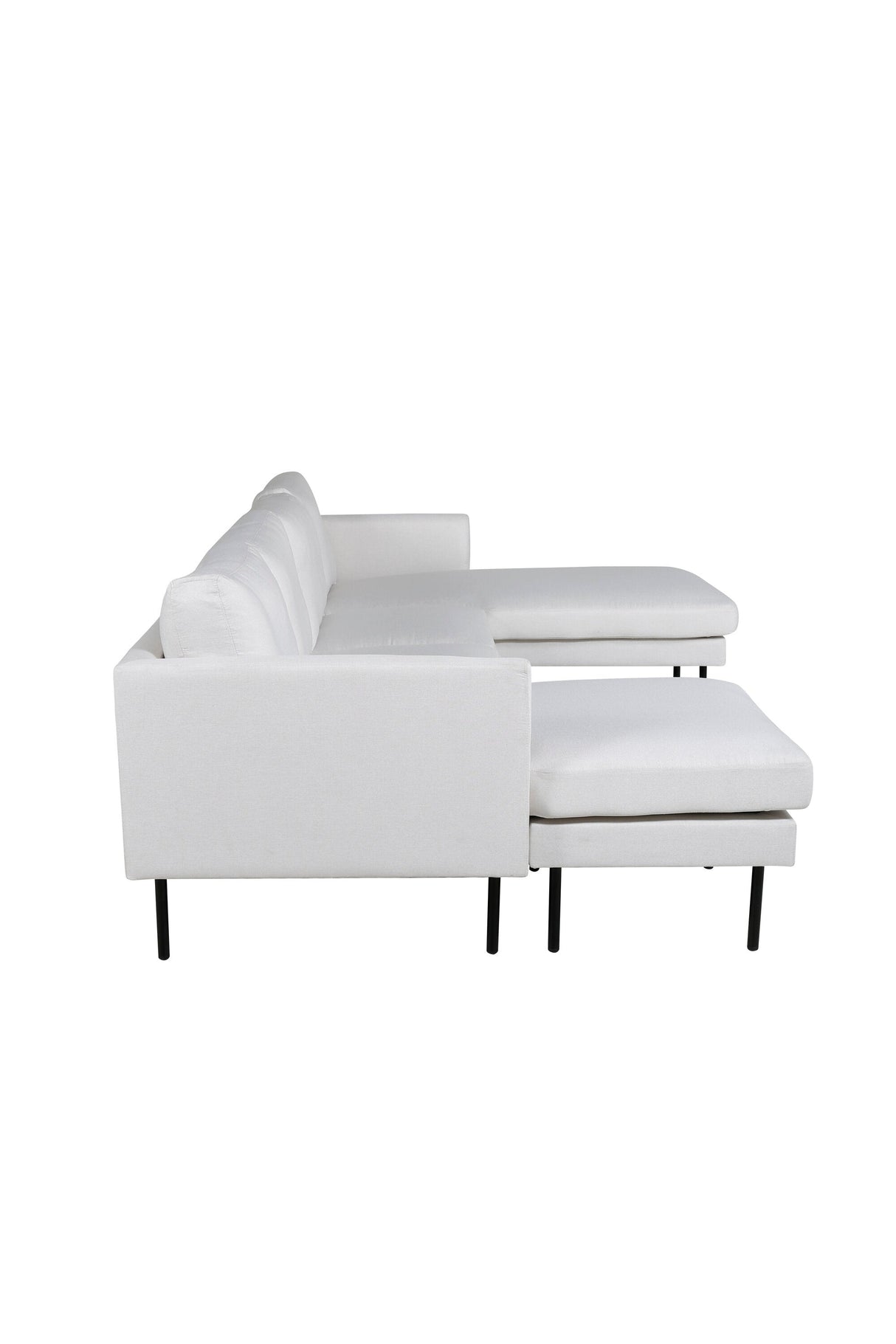 Zoom Chaiselongue Sofa - hellbeige/Polyester - Chaiselongue Sofas - ALVAHOME