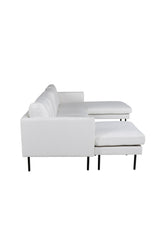 Zoom Chaiselongue Sofa - hellbeige/Polyester - Chaiselongue Sofas - ALVAHOME