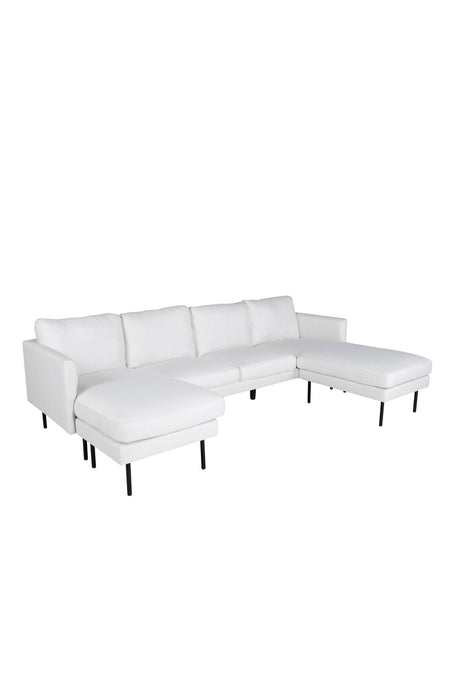 Zoom Chaiselongue Sofa - hellbeige/Polyester - Chaiselongue Sofas - ALVAHOME