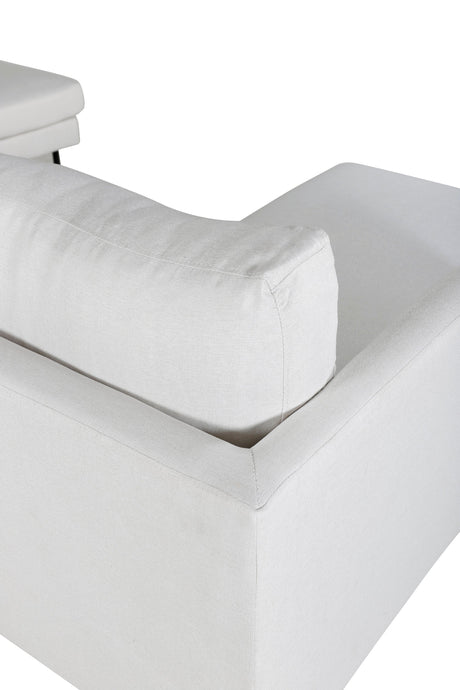 Zoom Chaiselongue Sofa - hellbeige/Polyester - Chaiselongue Sofas - ALVAHOME