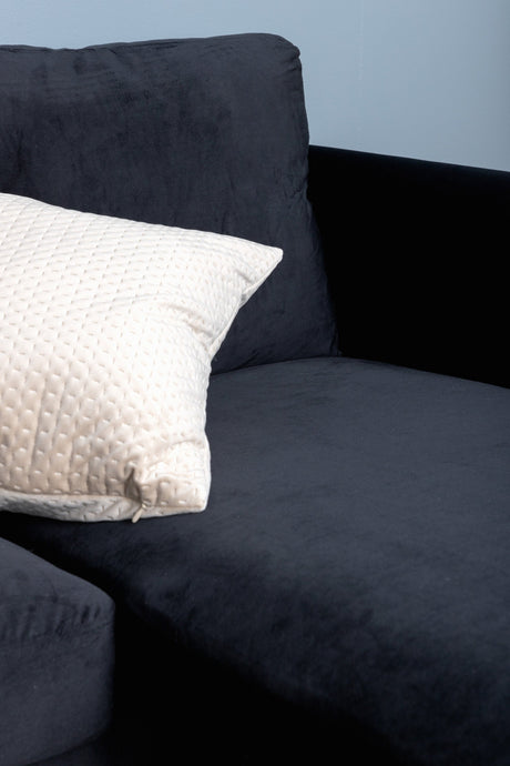 Zoom Chaiselongue Sofa - schwarz/Polyester - Samt - Chaiselongue Sofas - ALVAHOME