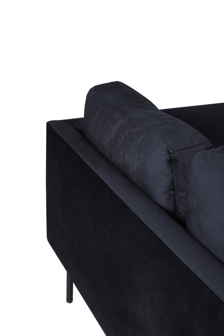 Zoom Chaiselongue Sofa - schwarz/Polyester - Samt - Chaiselongue Sofas - ALVAHOME
