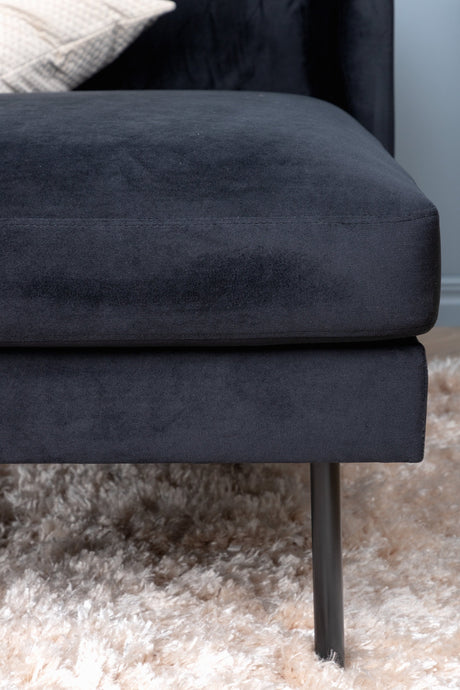 Zoom Chaiselongue Sofa - schwarz/Polyester - Samt - Chaiselongue Sofas - ALVAHOME