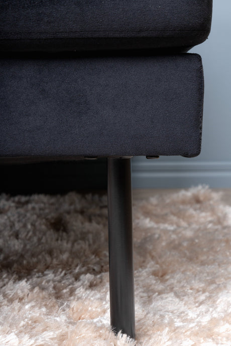 Zoom Chaiselongue Sofa - schwarz/Polyester - Samt - Chaiselongue Sofas - ALVAHOME
